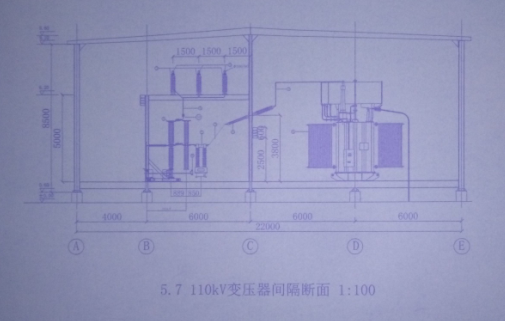 110KV变压器间隔断面